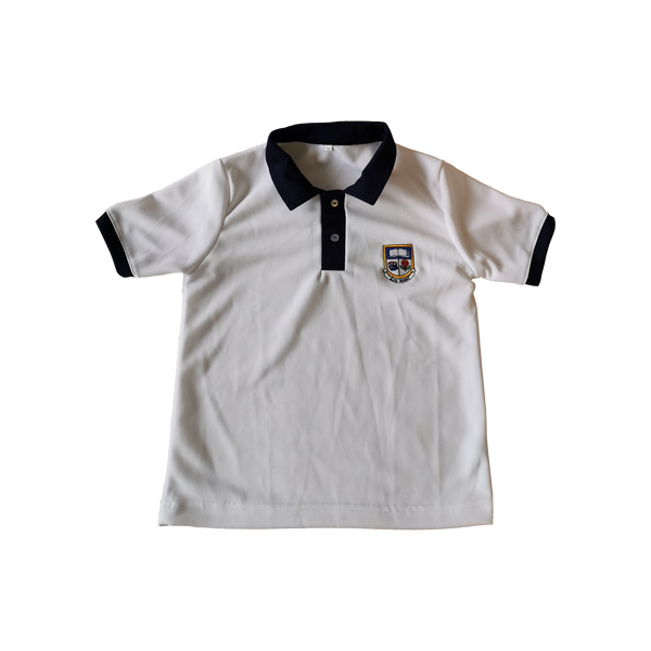 Match Shirt White (Navy Collar)